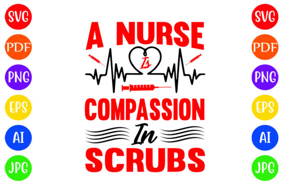 A Nurse Compassion in Scrubs: A Graphics Asset for Crafts and Content Creators