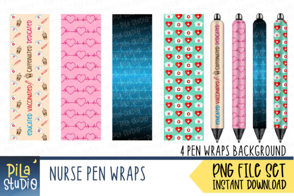 Medical Pen Wraps PNG File Set: A Versatile Graphic Design Asset for Creative Projects
