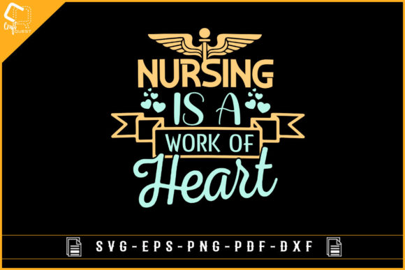 Nursing is a Work of Heart Tshirt Design